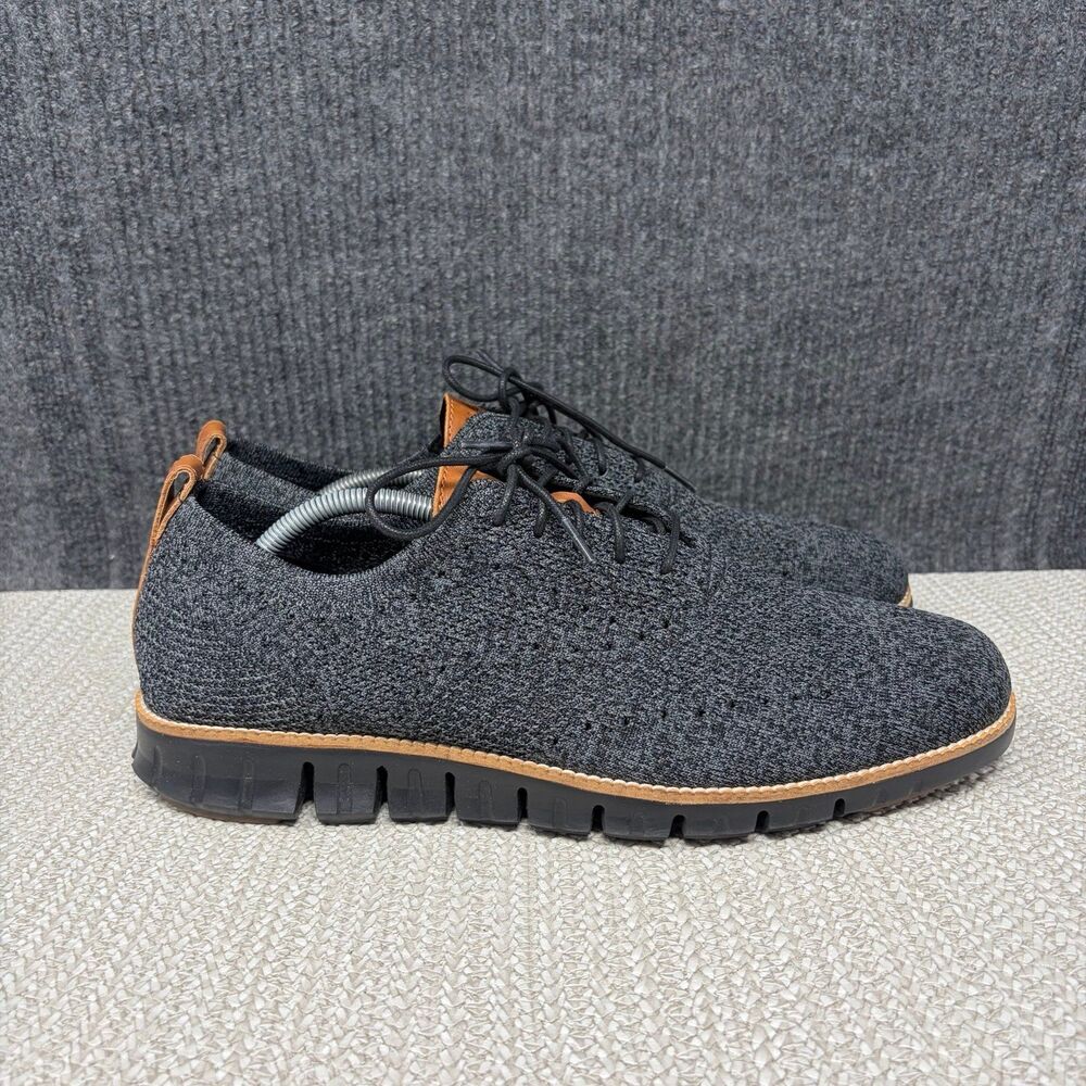 NEW Cole Haan Zerogrand Wingtip Stitchlite Oxfords Grey Black Men’s 12 C27694